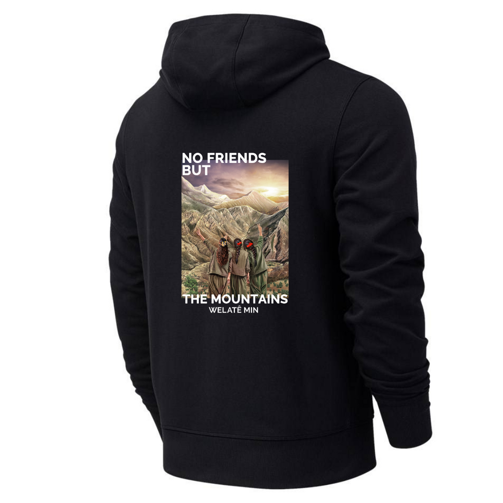 NO FRIENDS BUT THE MOUNTAINS Hoodie black