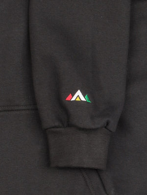 Kapşonlu siyah küçük logo