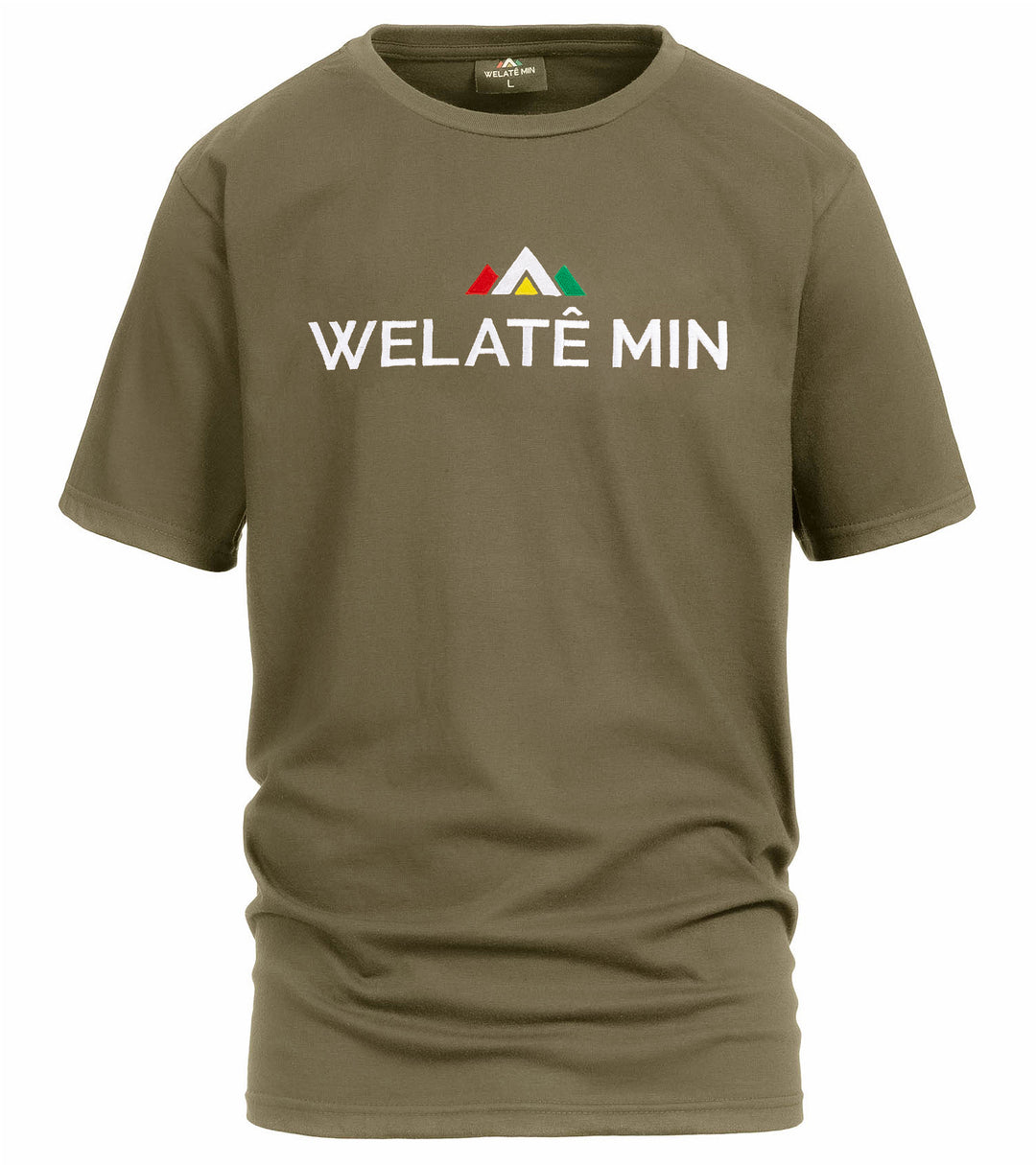 T-Shirt mit Bestickung Khaki