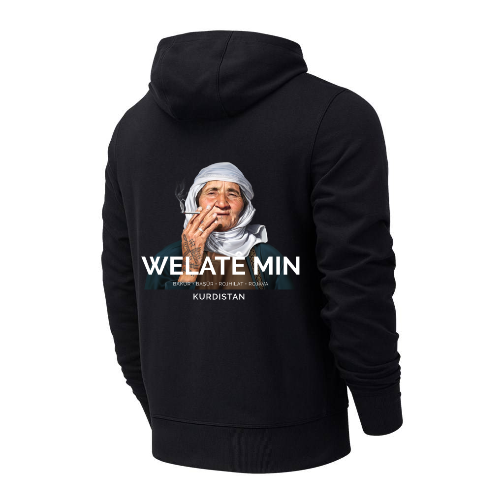 Hoodie black Backprint Daye Welate Min