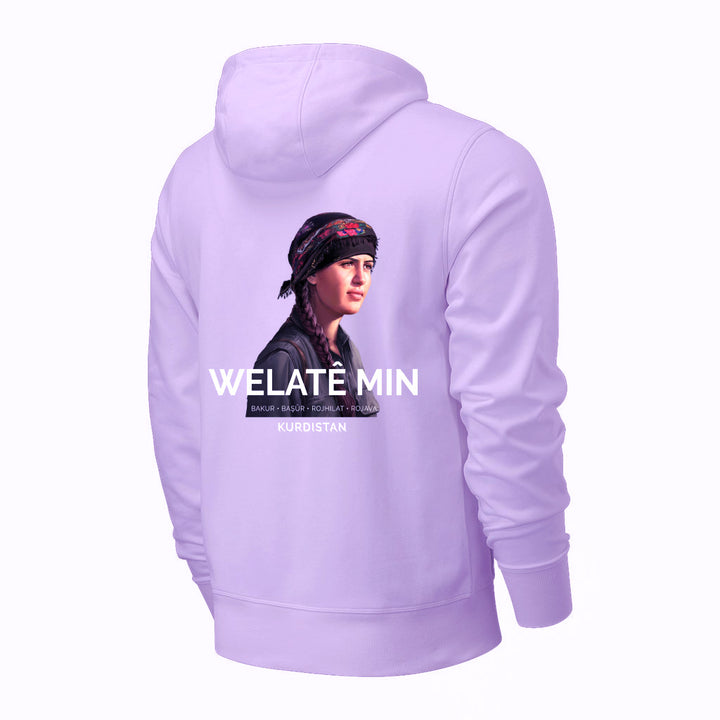 Hoodie Lilac Backprint