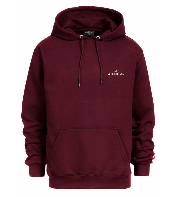 Hoodie weinrot - Logo klein